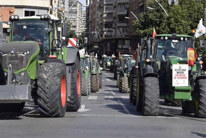 Tractorada en Murcia en febrero de 2022