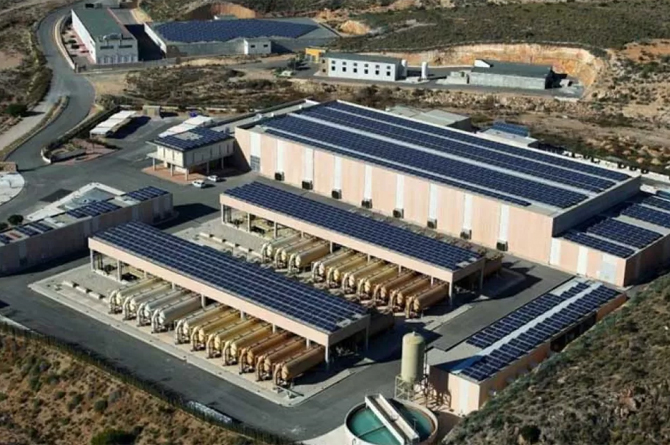 Vista aérea de la desaladora de Valdelentisco