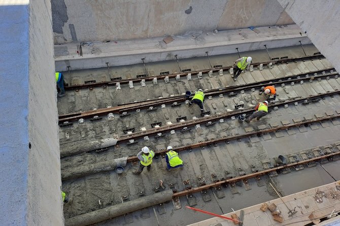 Imagen de las obras en la Estación de El Carmen en Murcia