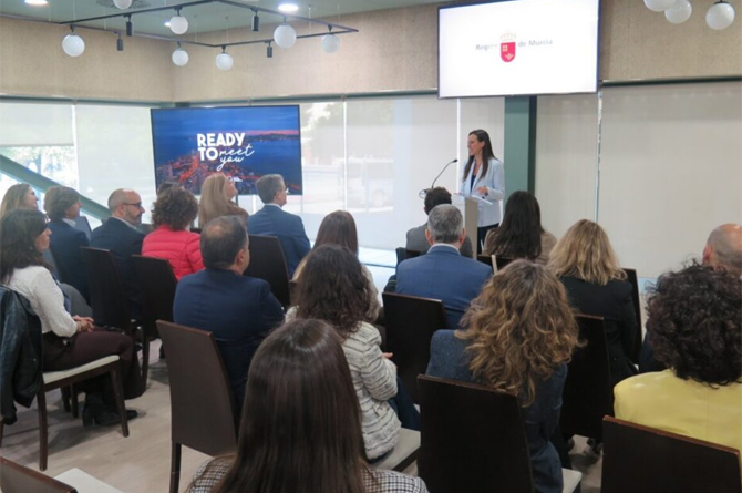 Carmen Conesa durante la presentaci&oacute;n de la campa&ntilde;a