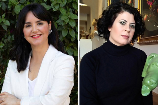 María José Puche Baño, y la vicepresidenta primera de Omep,Eva María Hernández Calderón