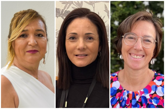 De izquierda a derecha: María Dolores Sirvente (gerente de Campolor), Carolina Marhuenda (CEO de Agrícola Marvic), y Joséphine Cuadras (CEO de Cuadraspania)