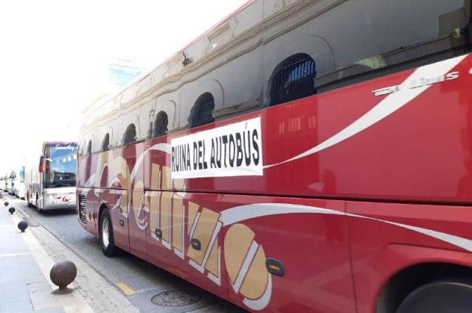 Protestas de las empresas dedicadas al transporte escolar en el inicio del presente curso