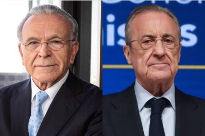 Isidro Fainés, presidente de Criteria Caixa, y Florentino Pérez, presidente de ACS
