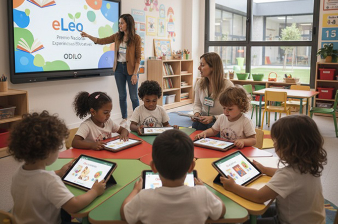 El ministerio de Educación premia el uso de la plataforma eLeo, creada por Odilo