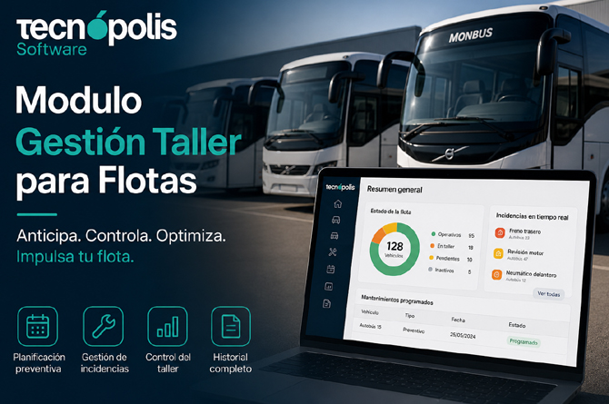 Tecnópolis Software impulsa la digitalización del mantenimiento de flotas con una nueva plataforma para Monbus Murcia