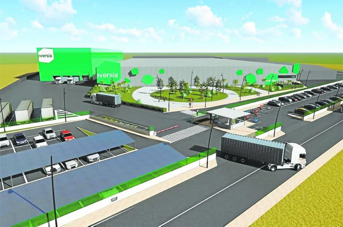 Recreación de las nuevas instalaciones de Eversia en Lorquí