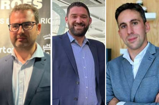 Raúl Fernández , Manuel Hernández y Manuel Muñoz