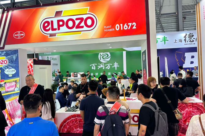 Imagen de la reciente presencia de El Pozo en la feria de Alimentación en Shangai