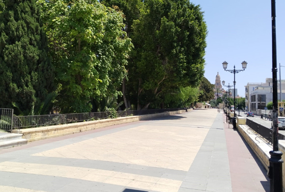 Paseo del Malecón, en Murcia