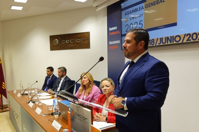 Juan Jódar, presidente de Ceclor, durante su discurso de reelección