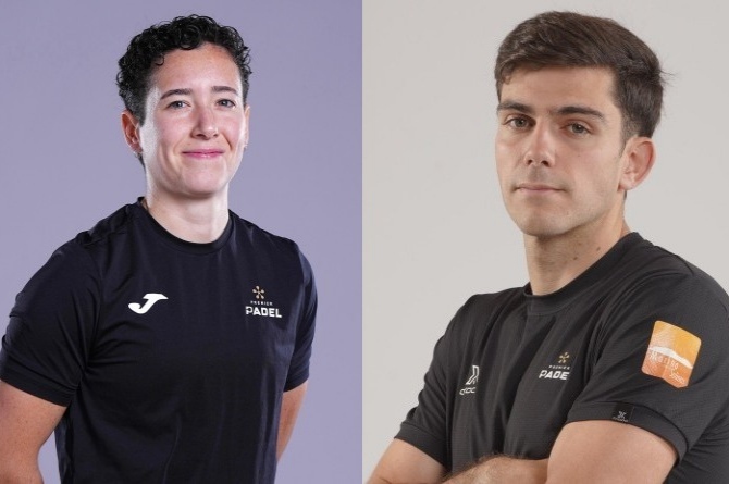 Araceli Martínez y Javier García, jugadores de pádel
