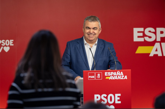 Santos Cerdán, ya ex secretario de Organización del PSOE