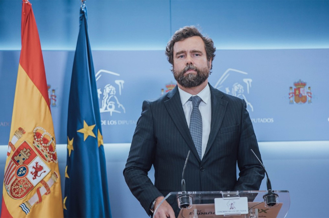 Iv&aacute;n Espinosa de los Monteros, cuando a&uacute;n era portavoz de Vox en el Congreso