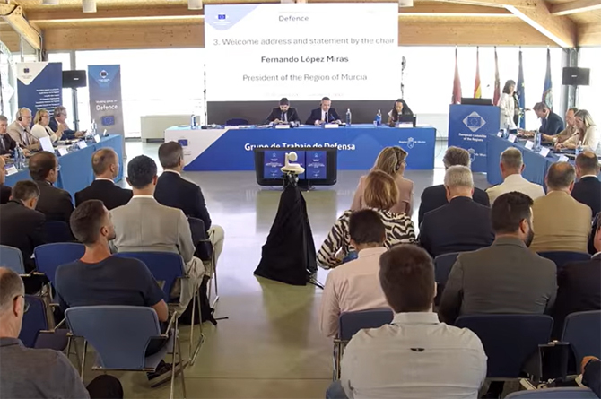 Las regiones europeas debaten en Cartagena sobre industria y tecnologías vinculadas a la defensa