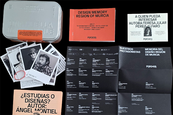 Algunos de los objetos y textos que contienen la 'caja-memoria'
