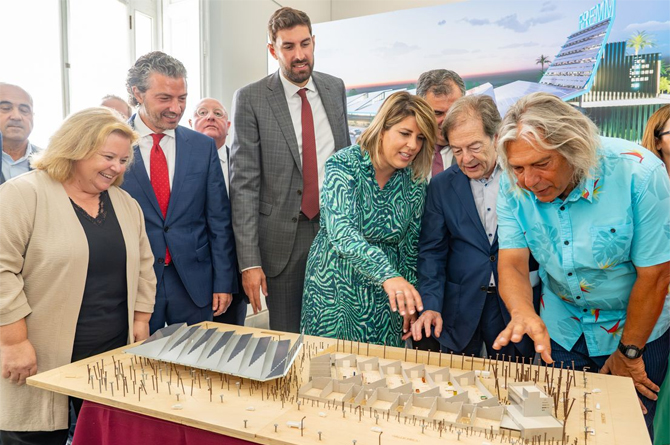 Maqueta del futuro centro de formación de Fremm en Cartagena