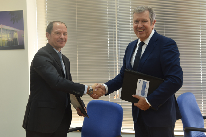 Jose Luis Fuster Torres, director de Centro Tecnológico del Metal, y Javier Collado Cortés, presidente de la Fundación Incyde
