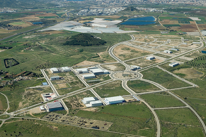 Vista aérea del polígono industrial de Los Camachos