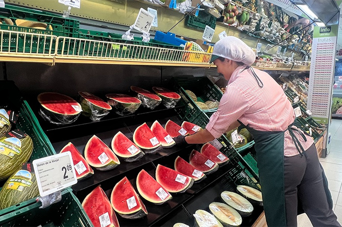 Sandías y melores en los lineales de Consum