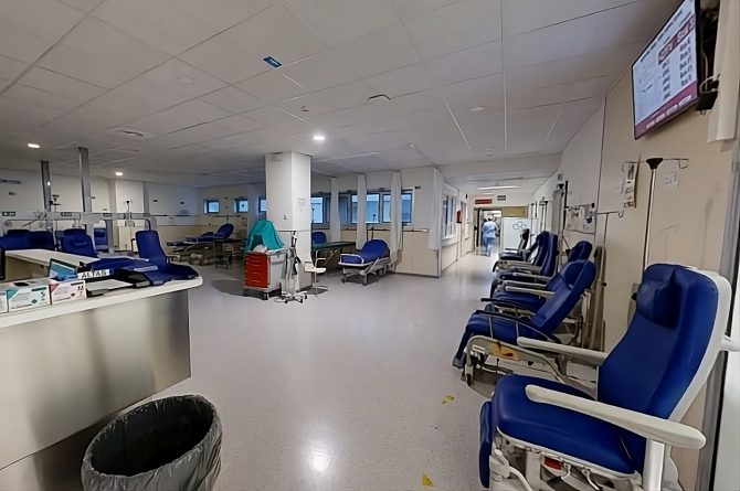 Gemelo digital del servicio de urgencias del Hospital Reina Sofía de Murcia.