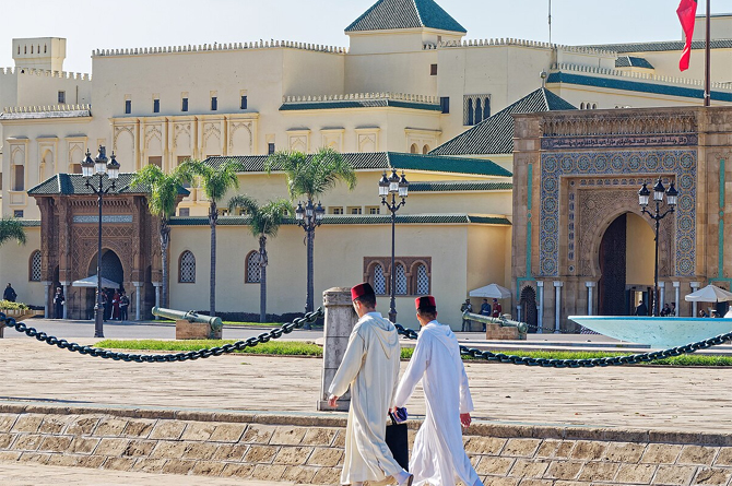 Dar al-Majz&eacute;n es la residencia principal y oficial del rey de Marruecos, en Rabat