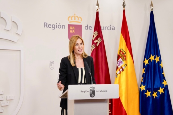 Imagen de archivo de la consejera Marisa L&oacute;pez Arag&oacute;n, durante una comparecencia p&uacute;blica (CARM)