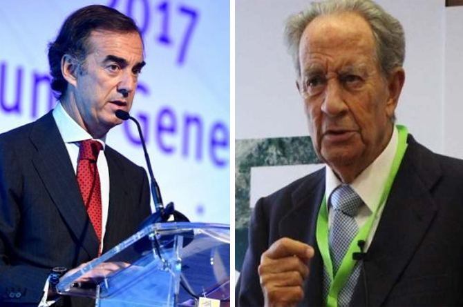 Juan Villar Mir de Fuentes, a la izquierda, e hijo del fundador del grupo empresarial, Juan Miguel Villar Mir, fallecido en julio de este año