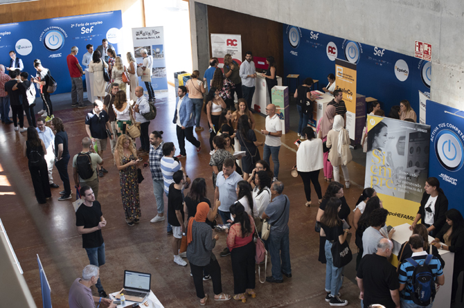 Participantes en la pasada edición de la Feria de Empleo del SEF
