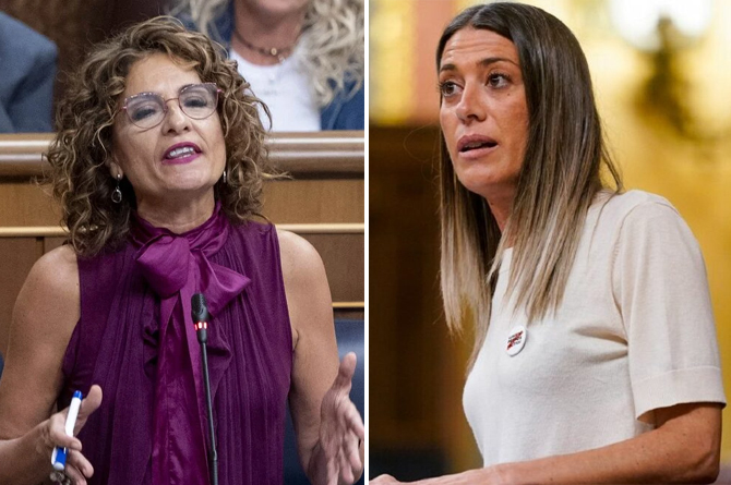 María Jesús Montero, ministra de Hacienda, y Miriam Nogueras, portavoz de Junts en el Congreso