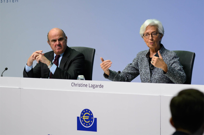 Christine Lagarde y Luis de Guindos, presidenta y vicepresidente del BCE