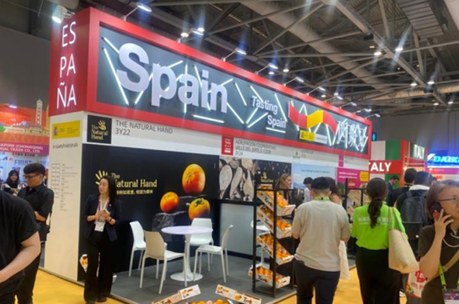 Espacio expositor de Espa&ntilde;a en la feria Fruit LogisticaAsia