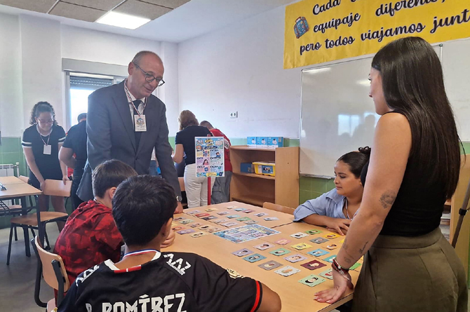 V&iacute;ctor Mar&iacute;n en el colegio San Pedro de Las Palas