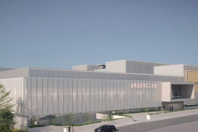 Recreaci&oacute;n del futuro hospital en Finestrat