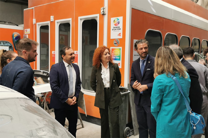 Pilar Valero, en el centro de formación de Fremm