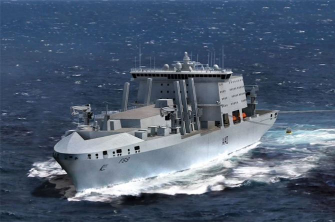 Reproducción de uno de los buques del programa Fleet Solid Support (FSS) para la Royal Navy