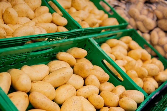 Patata nueva a granel en la sección de Fruta y Verdura de Mercadona