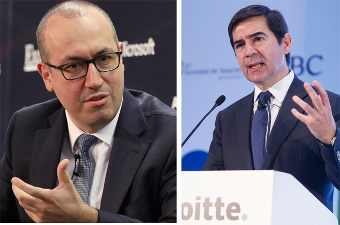 Onur Genç, consejero delegado, y Carlos Torres, presidente del BBVA