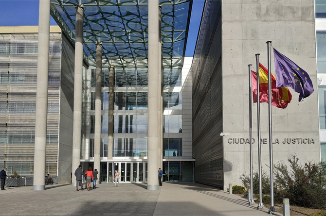 Acceso a la Ciudad de la Justicia de Murcia
