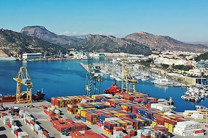 Vista aérea del puerto de Cartagena