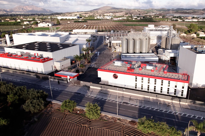 Vista aérea de la planta de HealthTech Bioactives en Beniel