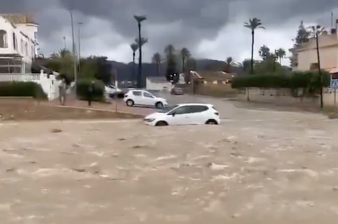 Inundación por la DANA en el Puerto de Mazarrón