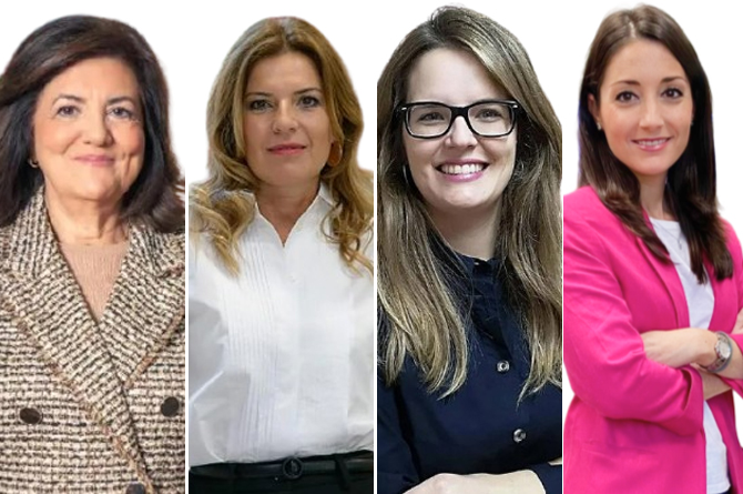 María Dolores García, Fátima Campillo, Almudena Abellán y Elvira Sánchez
