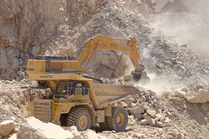 Una cantera de áridos en la Región