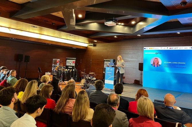 La consejera de Empresa, Marisa López Aragón, en la jornada ‘Generación Emprendedora en Economía Social’