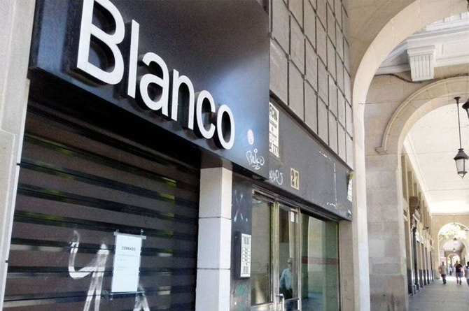 Una de las tiendas de Blanco cerrada en 2016