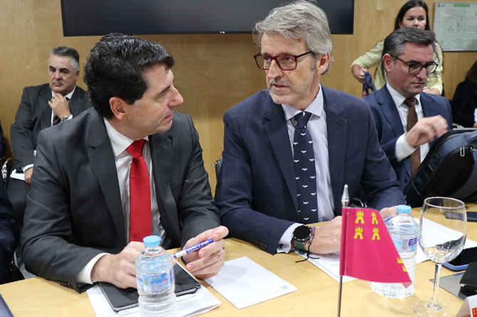 El consejero de Economía y Hacienda, Luis Alberto Marín, durante la reunión del Consejo de Política Fiscal y Financiera