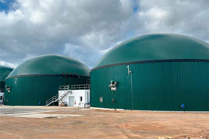 Planta tipo de producción de biogás