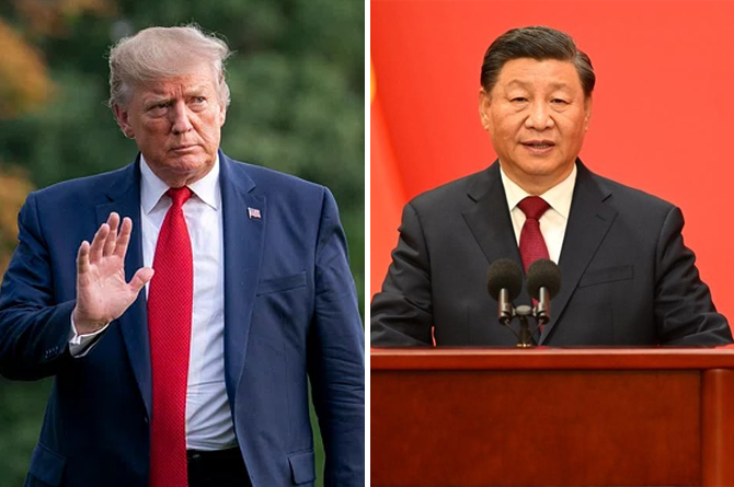 Donald Trump y el presidente chino Xi Jinping