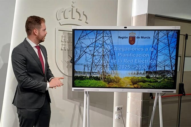 Federico Miralles, durante la explicaci&oacute;n de las alegaciones a la propuesta del Ministerio sobre la planificaci&oacute;n de la Red El&eacute;ctrica